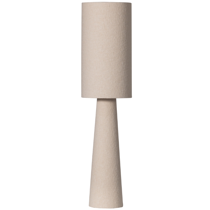 WOOOD Béžová bouclé stojací lampa Lofa 90 cm