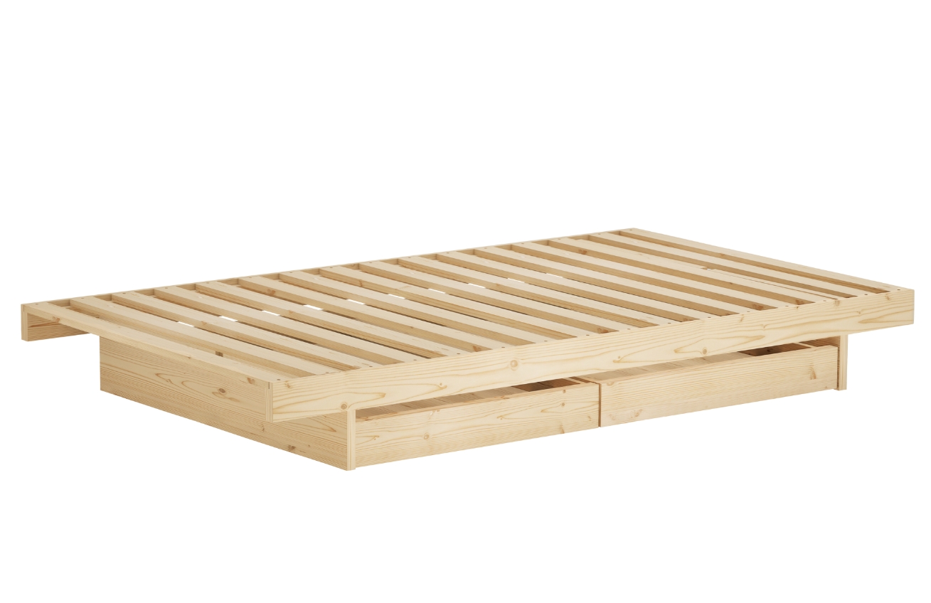 Karup Design Dřevěná postel Kanso 90 x 200 cm s úložným prostorem