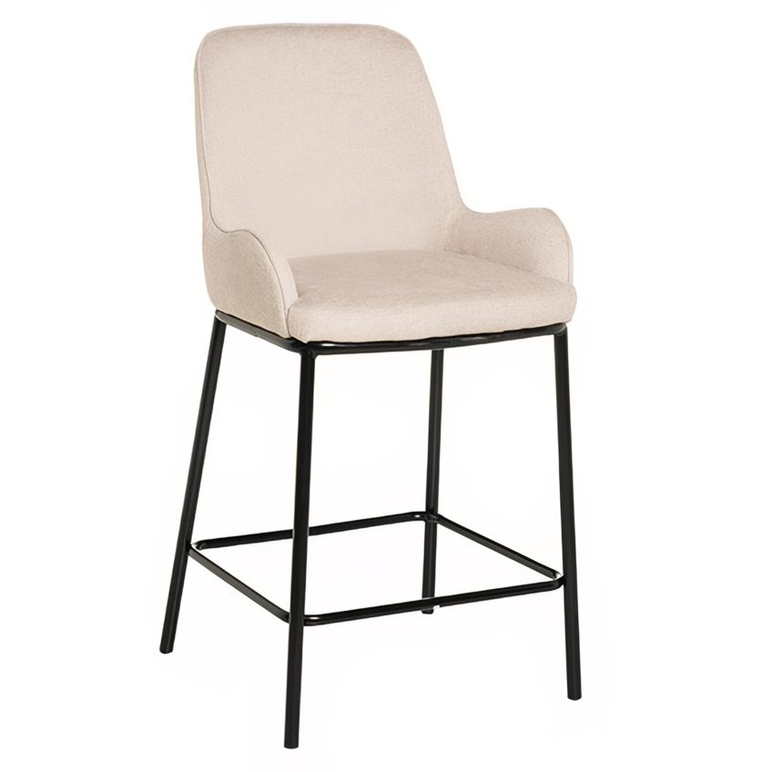 Béžová čalouněná barová židle Somcasa Milton 65 cm