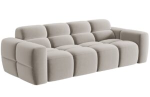 Micadoni Sametová pohovka Lisa 256 cm