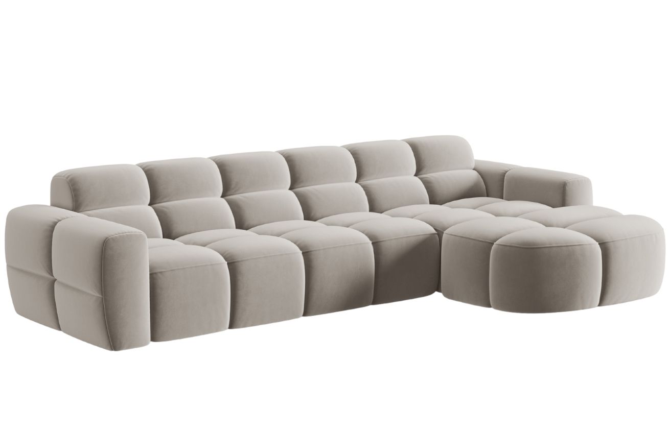 Micadoni Sametová rohová pohovka Lisa 310 cm