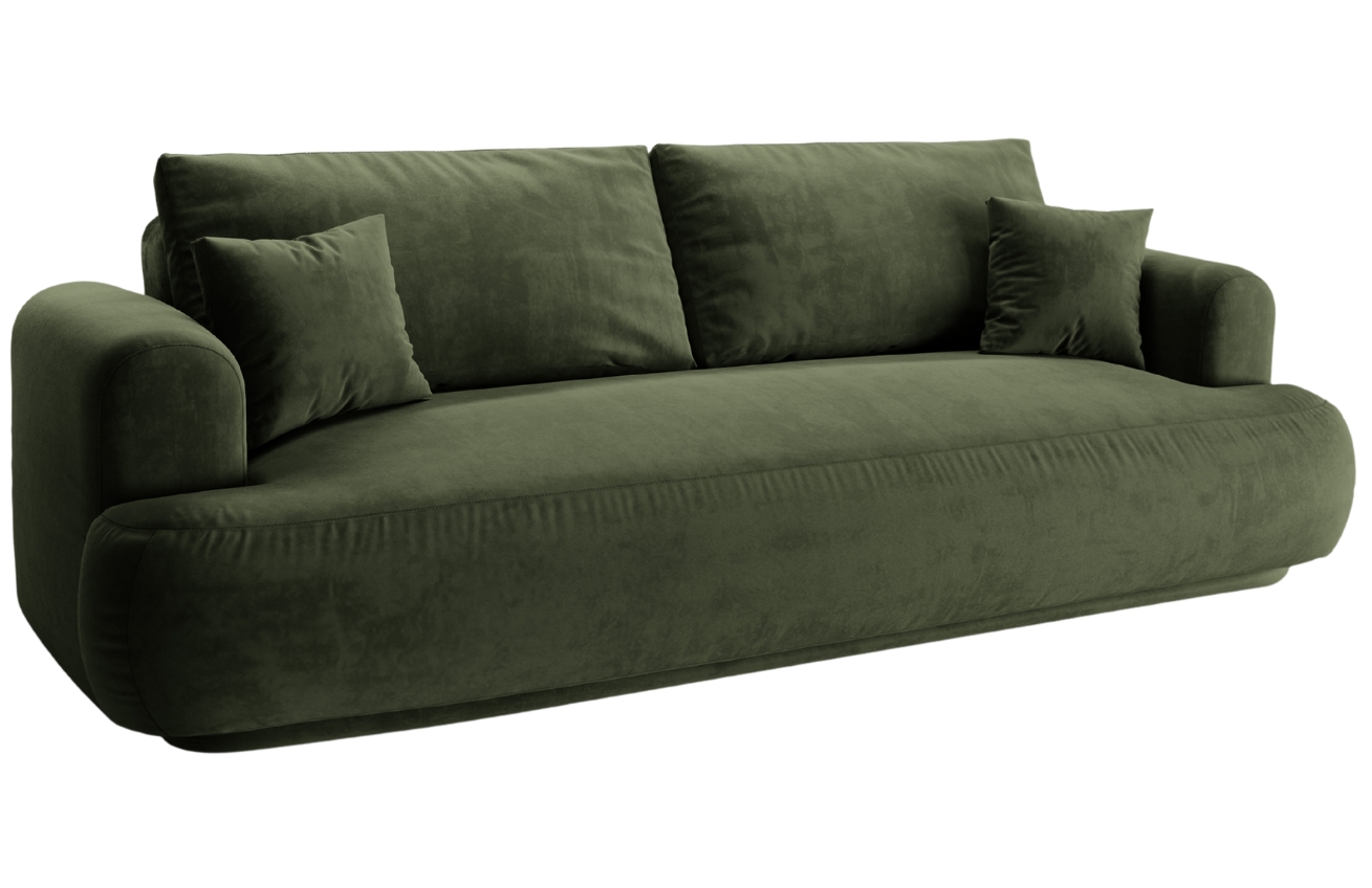 Micadoni Sametová rozkládací pohovka Ella 253 cm