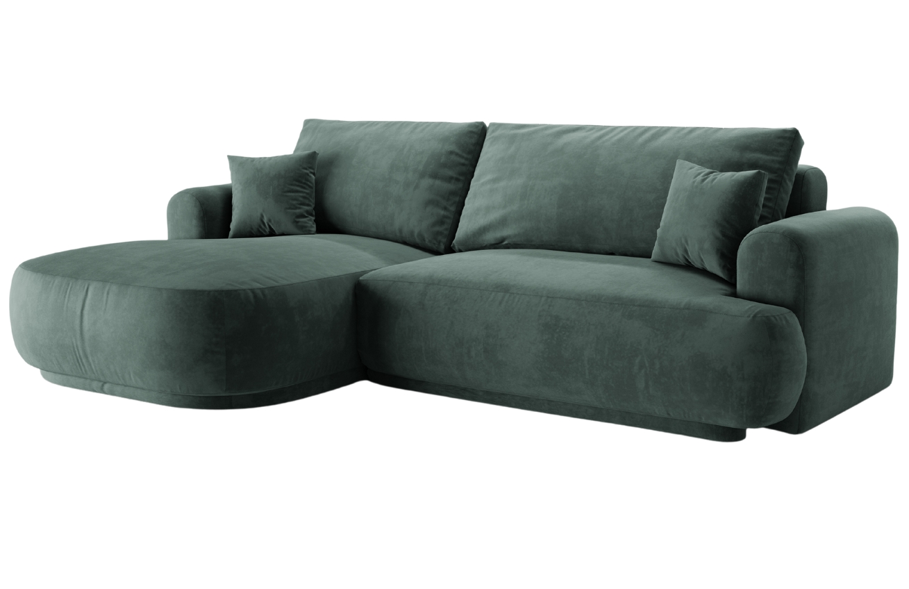 Micadoni Sametová rozkládací pohovka Ella 271 cm