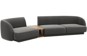 Micadoni Sametová pohovka Miley 303 cm