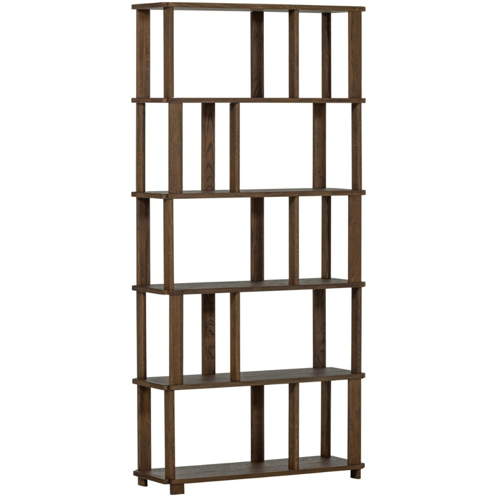 WOOOD Hnědý dubový regál Riss 186 x 90 cm