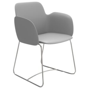 VONDOM Šedé plastové zahradní křeslo PEZZETTINA