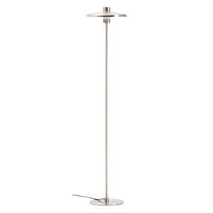 Kave Home Stříbrná kovová stojací lampa Nuvira 130 cm
