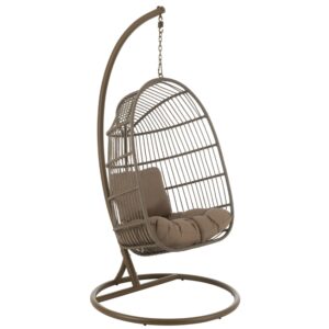 J-line Hnědé závěsné křeslo Egga