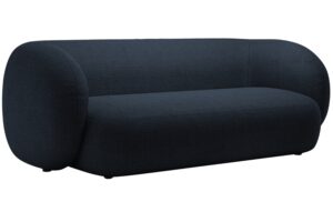 Micadoni Tmavě modrá bouclé trojmístná pohovka Kate 213 cm