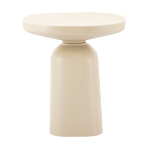 By-Boo Béžový hliníkový odkládací stolek Squand 45 x 45 cm