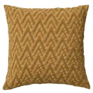 Kave Home Hořčicově žlutý bavlněný povlak na polštář Evone 50 x 50 cm