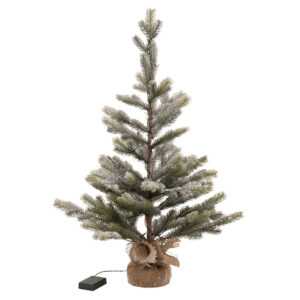 J-line Umělý vánoční strom Snowy 81 cm s LED osvětlením