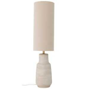 Bloomingville Bílá kameninová stojací lampa Linetta 113 cm