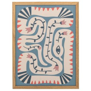 Bloomingville Abstraktní obraz Hebi 42 x 32 cm