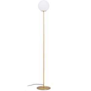Kave Home Zlatá kovová stojací lampa Brisia 155 cm