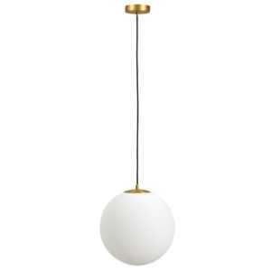 Kave Home Bílé skleněné závěsné světlo Brisia 30 cm