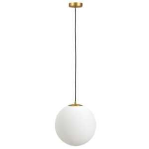 Kave Home Bílé skleněné závěsné světlo Brisia 30 cm