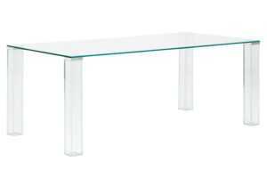 Kave Home Skleněný jídelní stůl Adularia 200 x 100 cm