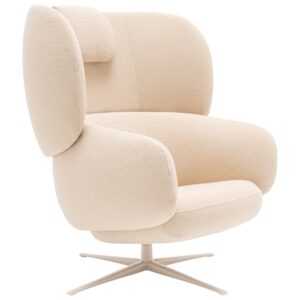 MDD Světle béžové otočné křeslo Grand Grace