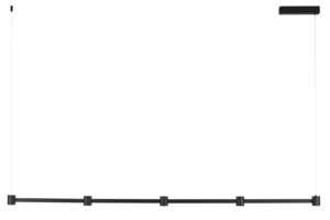 Nova Luce Černé kovové závěsné LED světlo Puize 156 cm