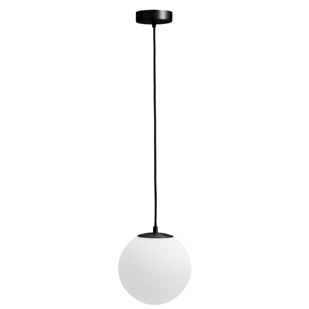 Kave Home Bílé skleněné závěsné světlo Brisia 15 cm