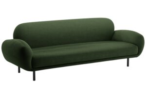 Micadoni Zelená bouclé trojmístná pohovka Poppy 208 cm