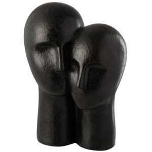 Černá soška J-line Head Couple 42