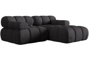 Micadoni Šedá rohová pohovka Bellis 188 cm