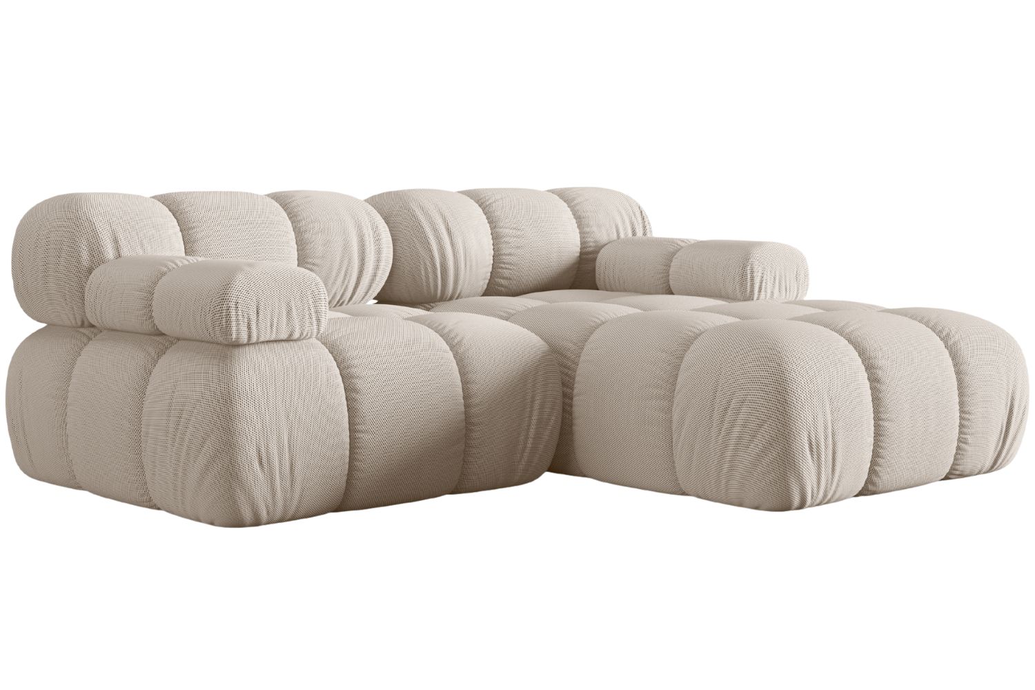 Micadoni Světle béžová rohová pohovka Bellis 188 cm