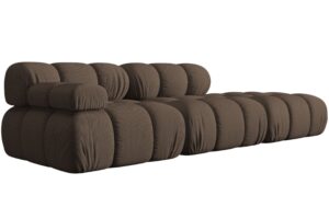 Micadoni Hnědá čtyřmístná pohovka Bellis 282 cm