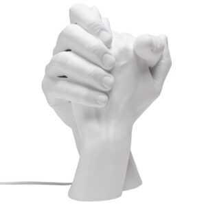 Seletti Bílá porcelánová stolní lampa With Me