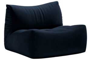 Micadoni Tmavě modré sametové křeslo Tove