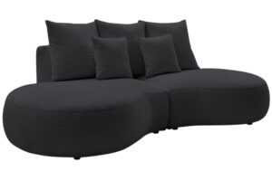 Bobochic Paris Tmavě šedá bouclé trojmístná pohovka Saint-Germain 260 cm