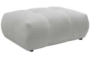 Bobochic Paris Světle šedá bouclé podnožka Fuji 112 x 80 cm