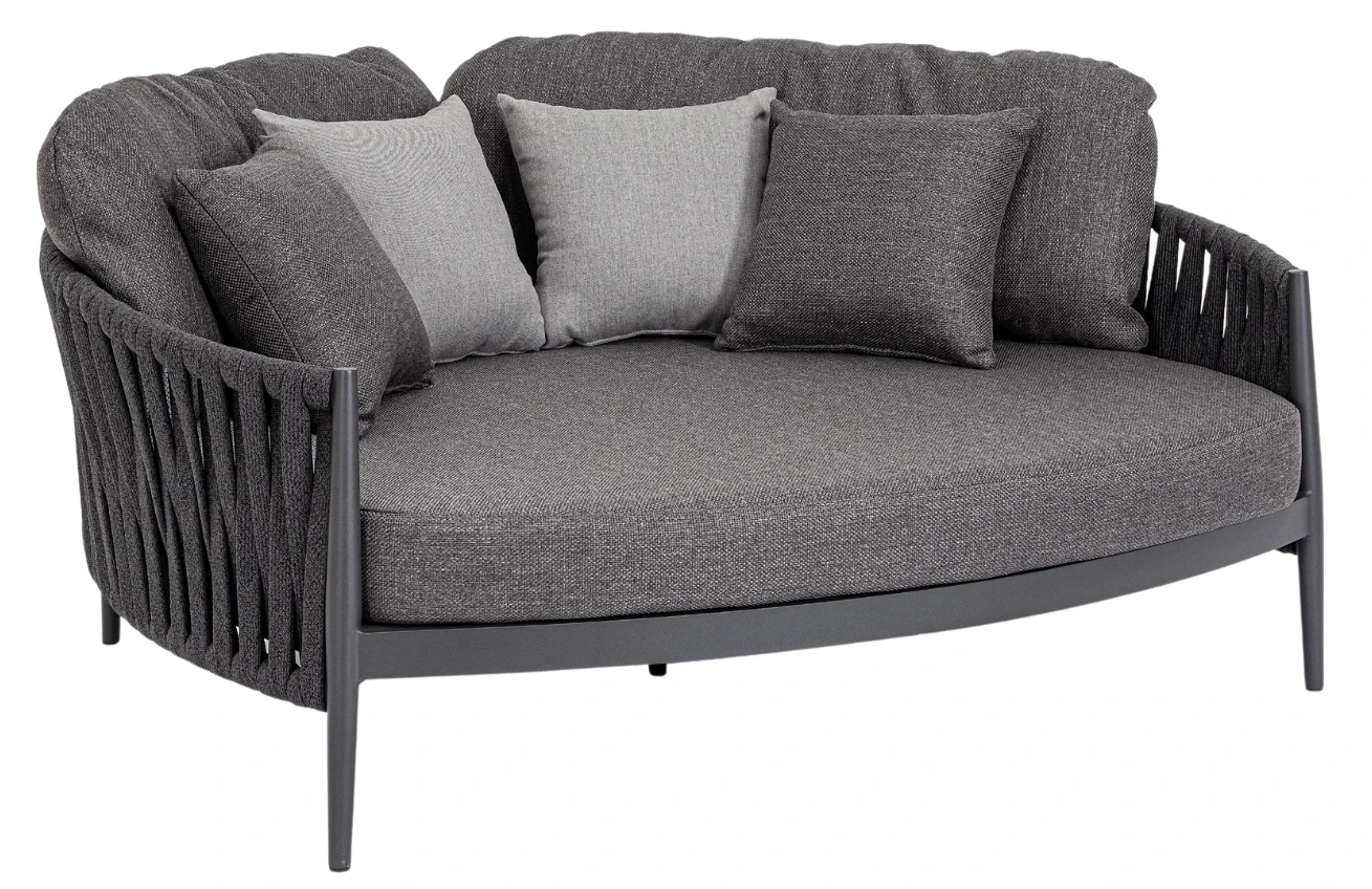 Bizzotto Tmavě šedé zahradní dvojlehátko Jacinta