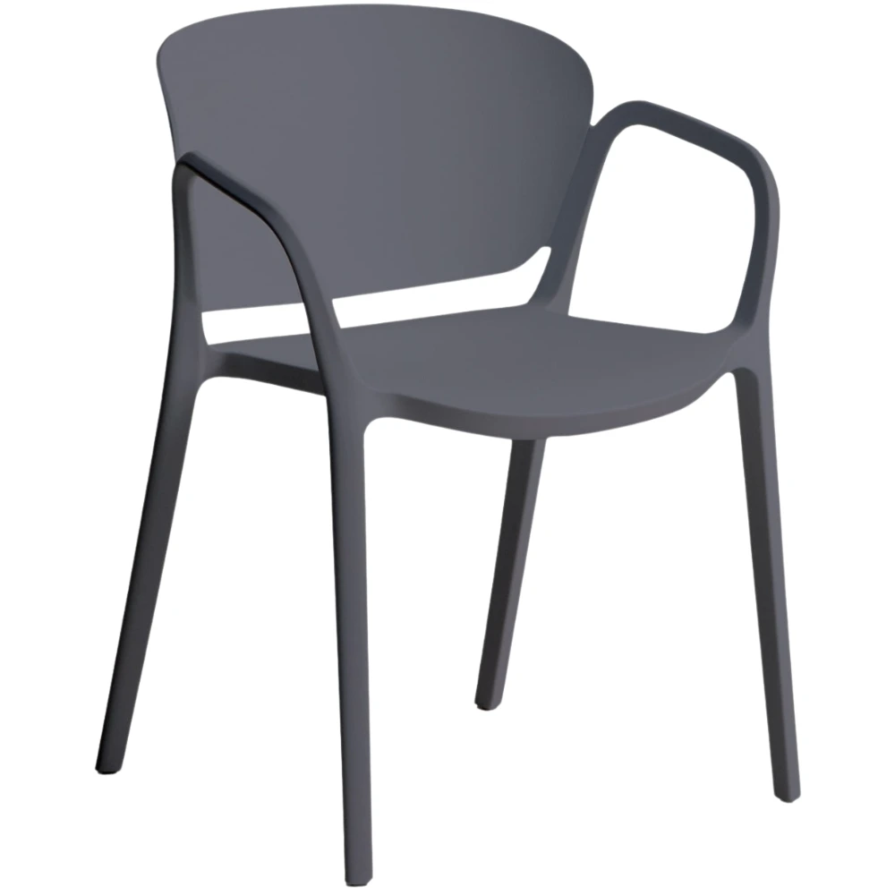 Kave Home Šedá plastová zahradní židle Ania