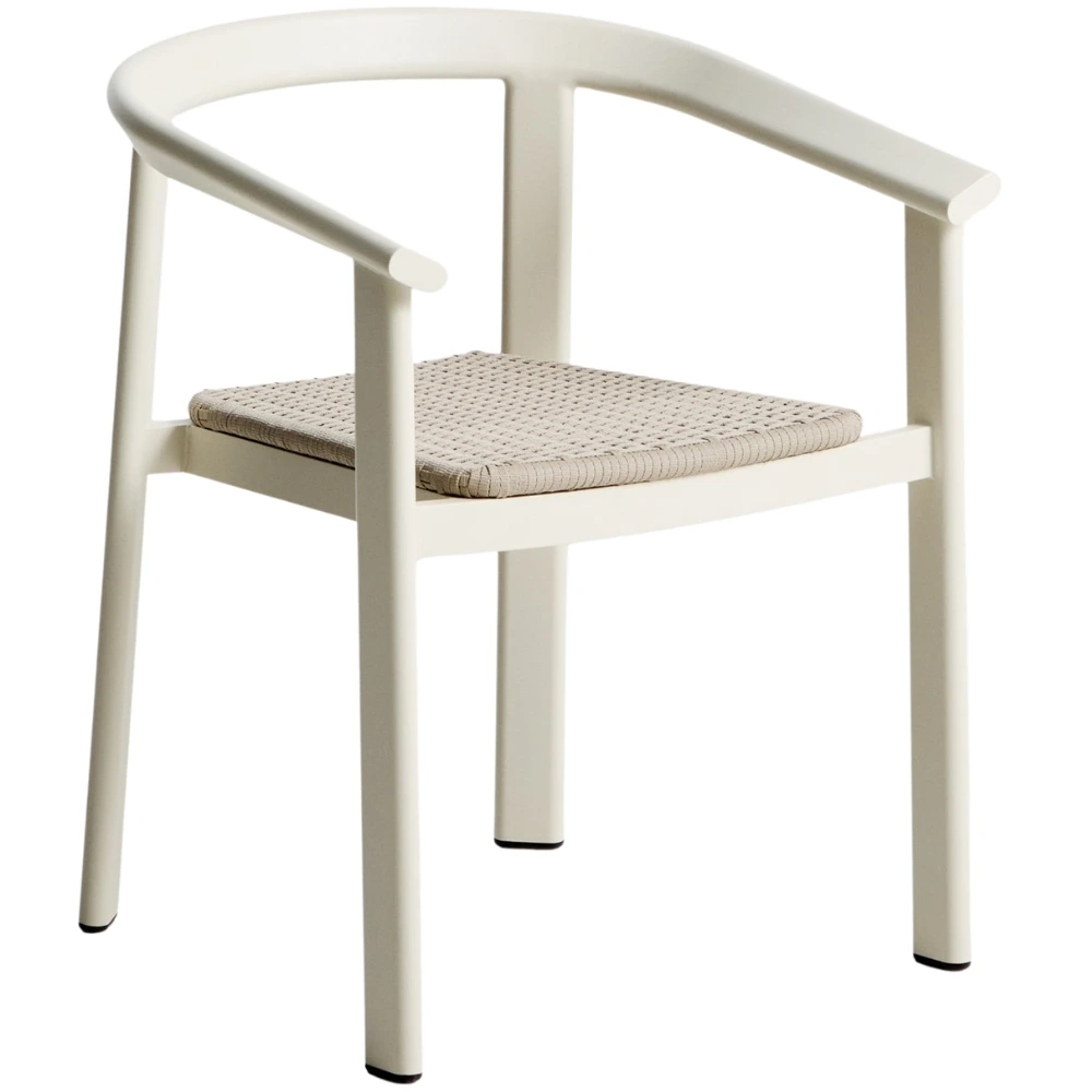 Kave Home Krémová zahradní židle s výpletem Erice
