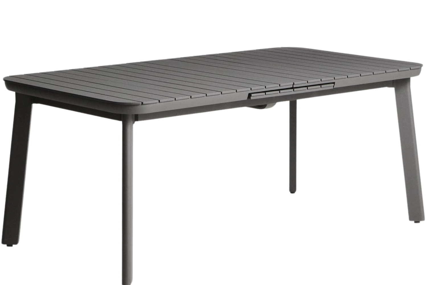 Kave Home Šedý kovový zahradní rozkládací stůl Izola 185/235 x 100 cm