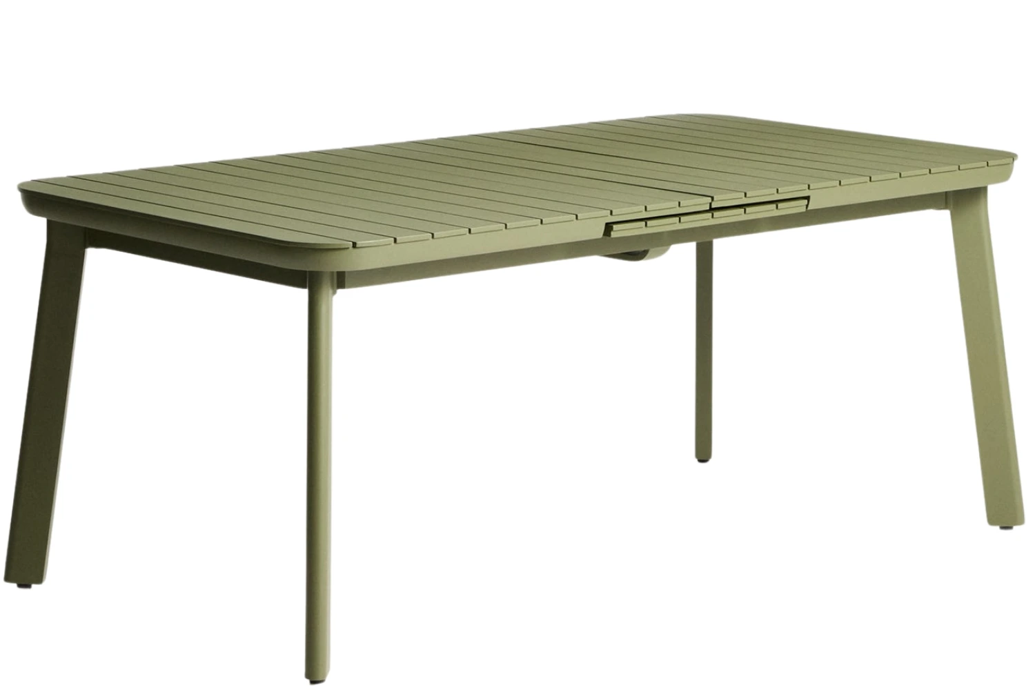 Kave Home Zelený kovový zahradní rozkládací stůl Izola 185/235 x 100 cm