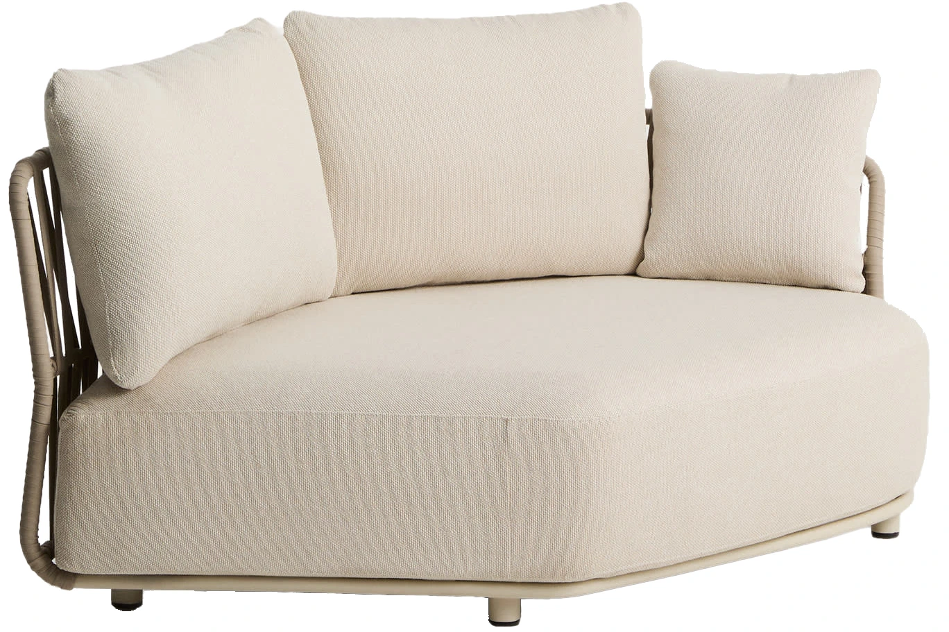 Kave Home Béžový zahradní modul Osani 167 cm s výpletem