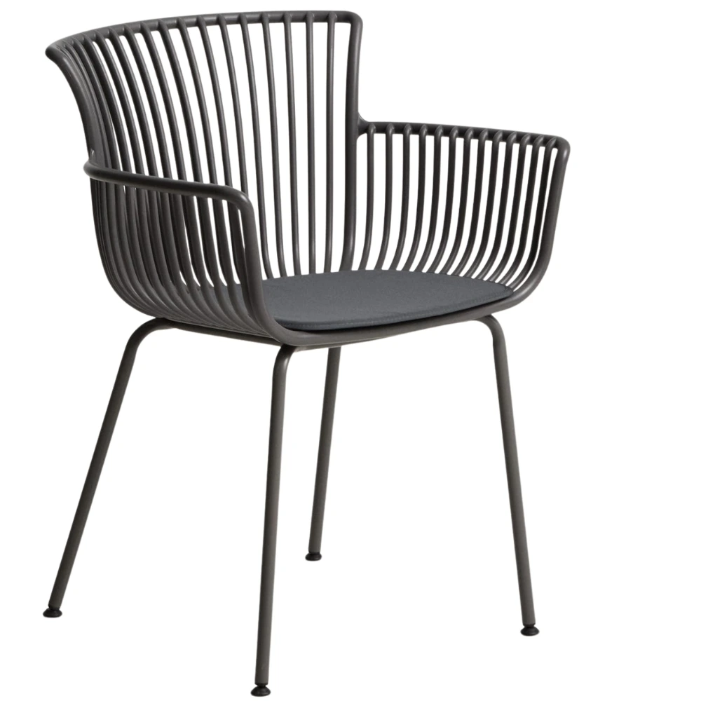 Kave Home Šedá plastová zahradní židle Surpika