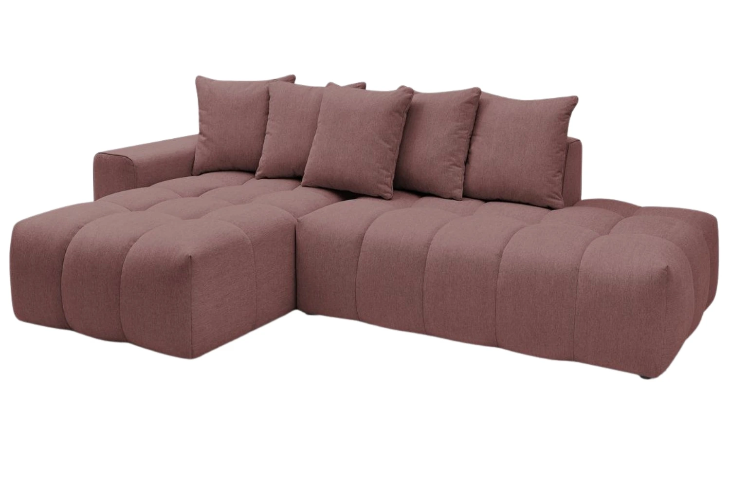 Bobochic Paris Růžová rohová pohovka Mont-Blanc 313 cm