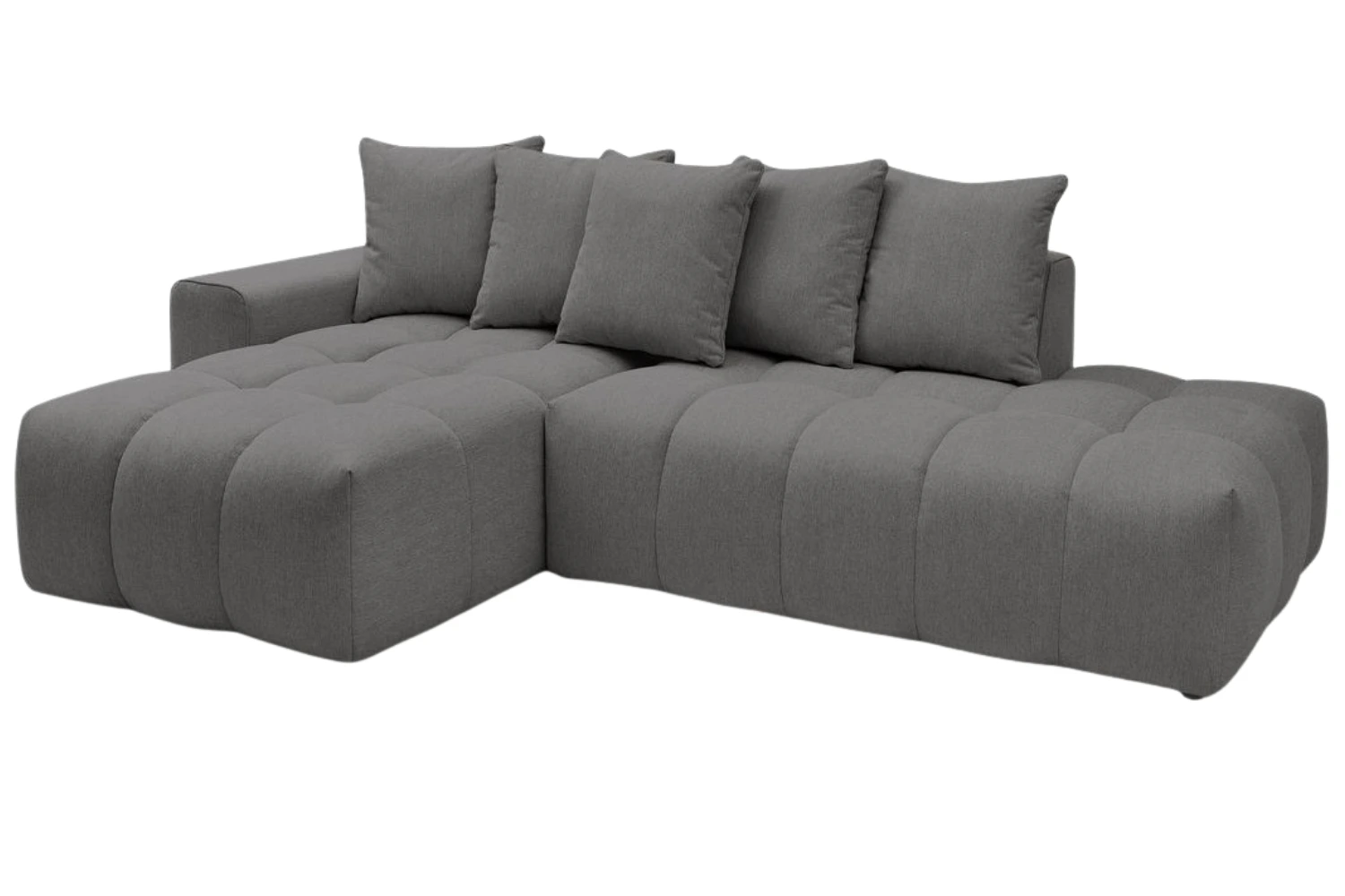 Bobochic Paris Tmavě šedá rohová pohovka Mont-Blanc 313 cm