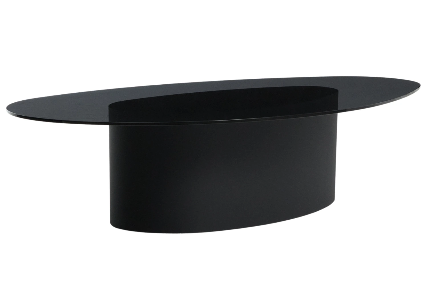 Kave Home Černý skleněný konferenční stolek Olir 140 x 81 cm