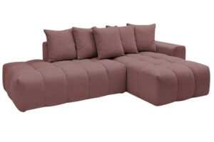 Bobochic Paris Růžová rohová pohovka Mont-Blanc 313 cm