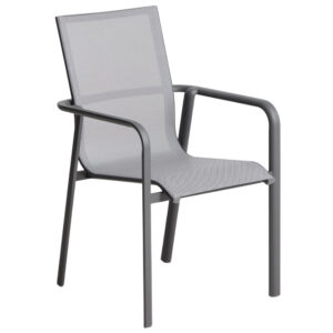 Kave Home Šedá hliníková zahradní židle Canea