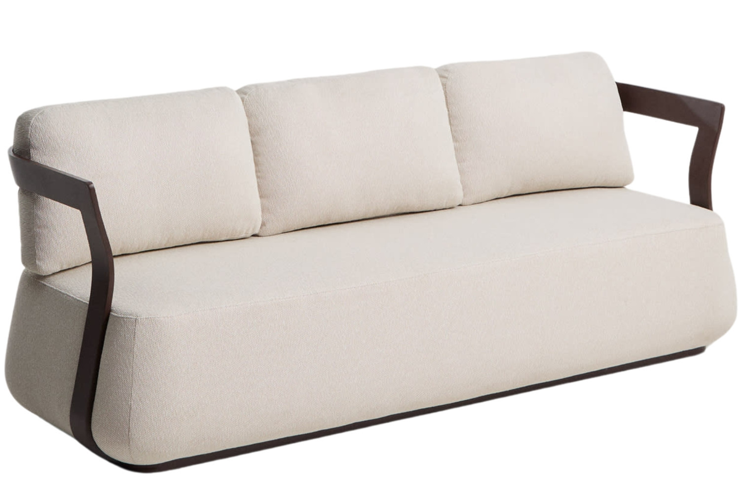 Kave Home Hnědo-béžová zahradní pohovka Tamaris 217 cm