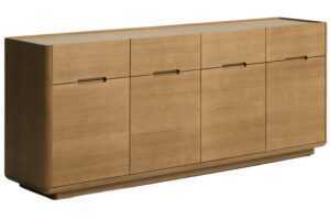 Kave Home Dubová komoda Arelida 200 x 45 cm