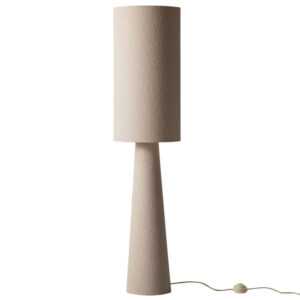 Micadoni Krémově bílá bouclé stojací lampa Delia 130 cm