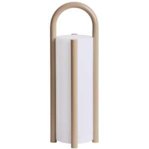 Kave Home Béžová přenosná zahradní LED lampa Leros 48 cm